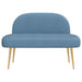 Beklede bank met rugleuning Blauw 110 x 60 x 76 cm Katoen Stof