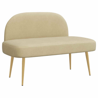 Beklede bank met rugleuning Lichtgroen Grijs 110 x 60 x 76 cm