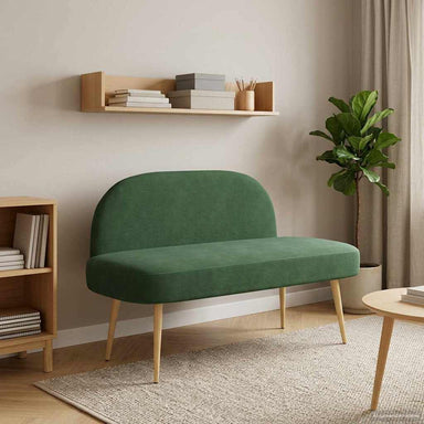 Beklede bank met rugleuning Jungle groen 110 x 60 x 76 cm