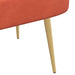 Beklede bank met rugleuning Rood-oranje 110 x 60 x 76 cm