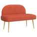 Beklede bank met rugleuning Rood-oranje 110 x 60 x 76 cm