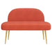 Beklede bank met rugleuning Rood-oranje 110 x 60 x 76 cm