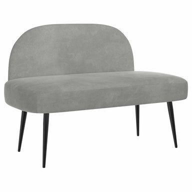 Beklede bank met rugleuning Lichtgrijs 110 x 60 x 76 cm Fluweel