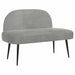 Beklede bank met rugleuning Lichtgrijs 110 x 60 x 76 cm Fluweel