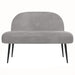 Beklede bank met rugleuning Lichtgrijs 110 x 60 x 76 cm Fluweel