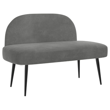 Beklede bank met rugleuning Donkergrijs 110 x 60 x 76 cm