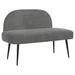 Beklede bank met rugleuning Donkergrijs 110 x 60 x 76 cm