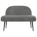 Beklede bank met rugleuning Donkergrijs 110 x 60 x 76 cm