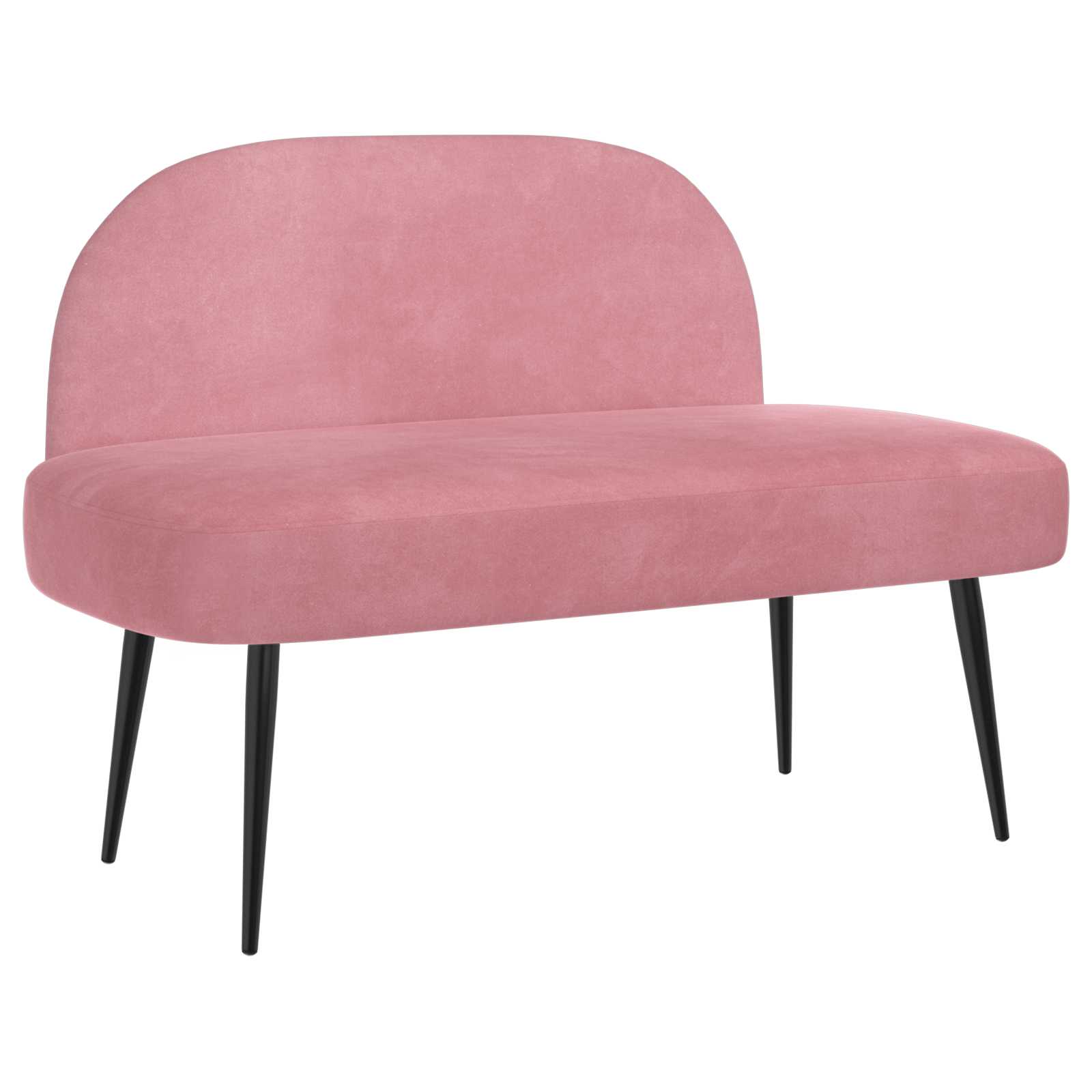 Beklede bank met rugleuning Roze 110 x 60 x 76 cm Fluweel