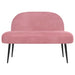 Beklede bank met rugleuning Roze 110 x 60 x 76 cm Fluweel