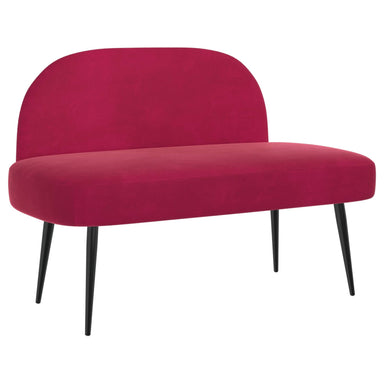 Beklede bank met rugleuning Wijnrood 110 x 60 x 76 cm Fluweel