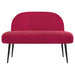 Beklede bank met rugleuning Wijnrood 110 x 60 x 76 cm Fluweel