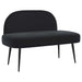 Beklede bank met rugleuning Zwart 110 x 60 x 76 cm Fluweel
