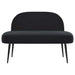 Beklede bank met rugleuning Zwart 110 x 60 x 76 cm Fluweel