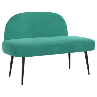 Beklede bank met rugleuning Turquoise 110 x 60 x 76 cm Fluweel