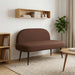 Beklede bank met rugleuning Bruin 110 x 60 x 76 cm Kunstleer
