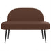 Beklede bank met rugleuning Bruin 110 x 60 x 76 cm Kunstleer