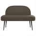 Beklede bank met rugleuning Grijs 110 x 60 x 76 cm Kunstleer