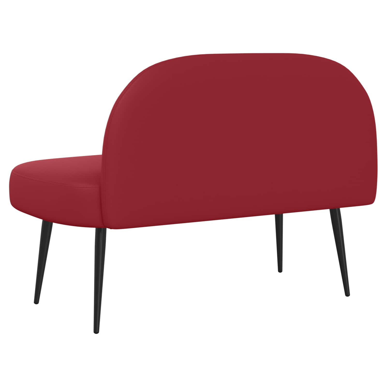 Beklede bank met rugleuning Wijnrood 110 x 60 x 76 cm Kunstleer