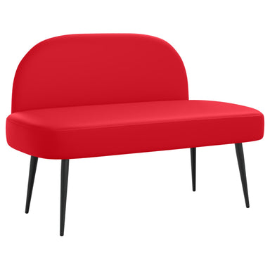 Beklede bank met rugleuning Rood 110 x 60 x 76 cm Kunstleer