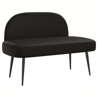 Beklede bank met rugleuning Zwart 110 x 60 x 76 cm Kunstleer