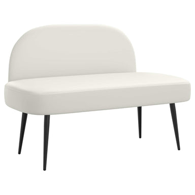 Beklede bank met rugleuning Wit 110 x 60 x 76 cm Kunstleer
