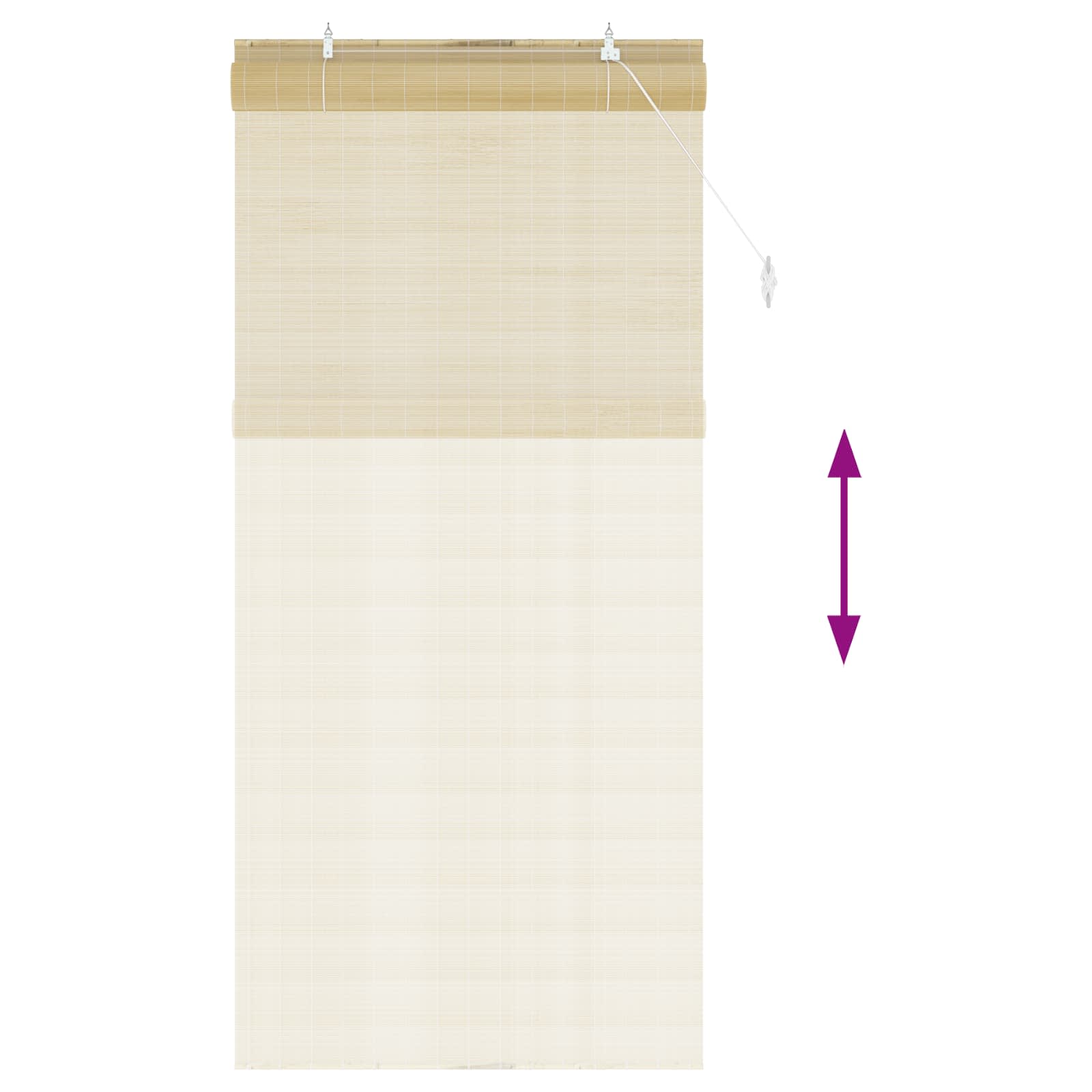 Rolgordijn Naturel 90 x 220 cm Bamboe