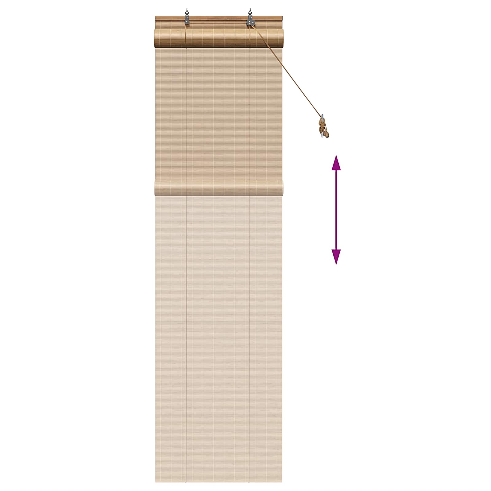 Rolgordijn Bruin 50 x 220 cm Bamboe