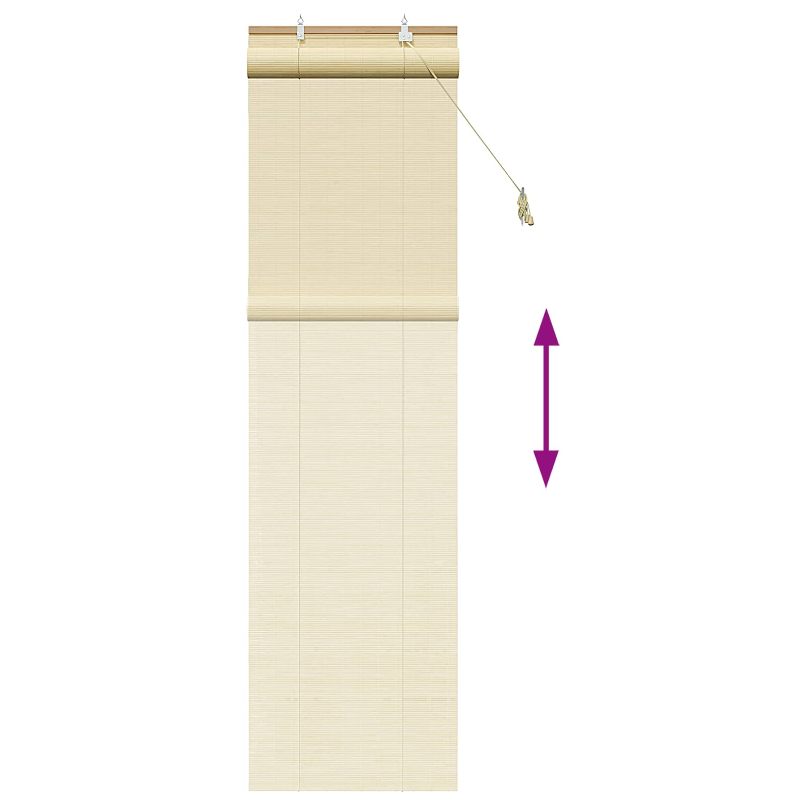 Rolgordijn Naturel 50 x 220 cm Bamboe