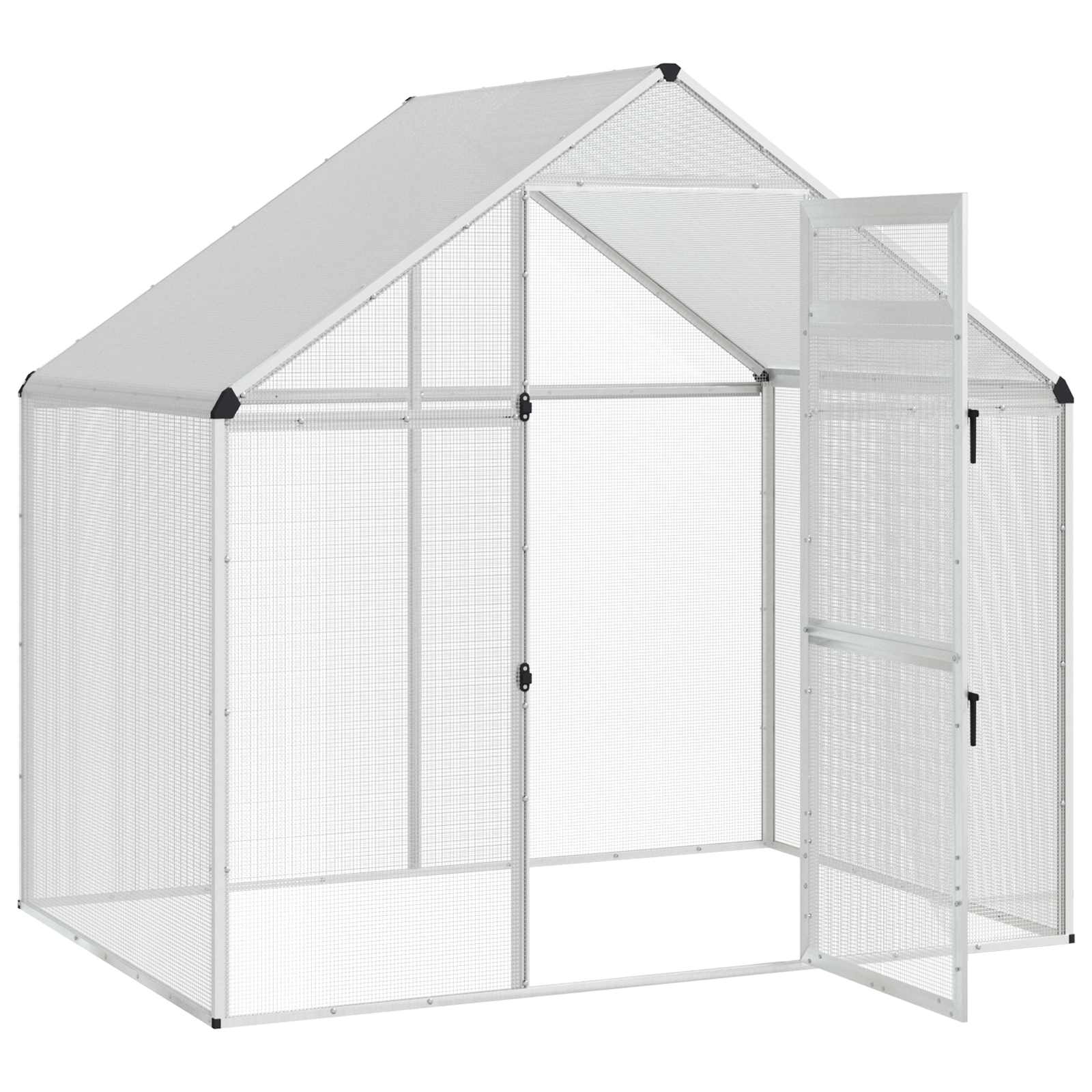 Vogelkooi Zilverkleurig 181,5 x 112 x 173,5 cm
