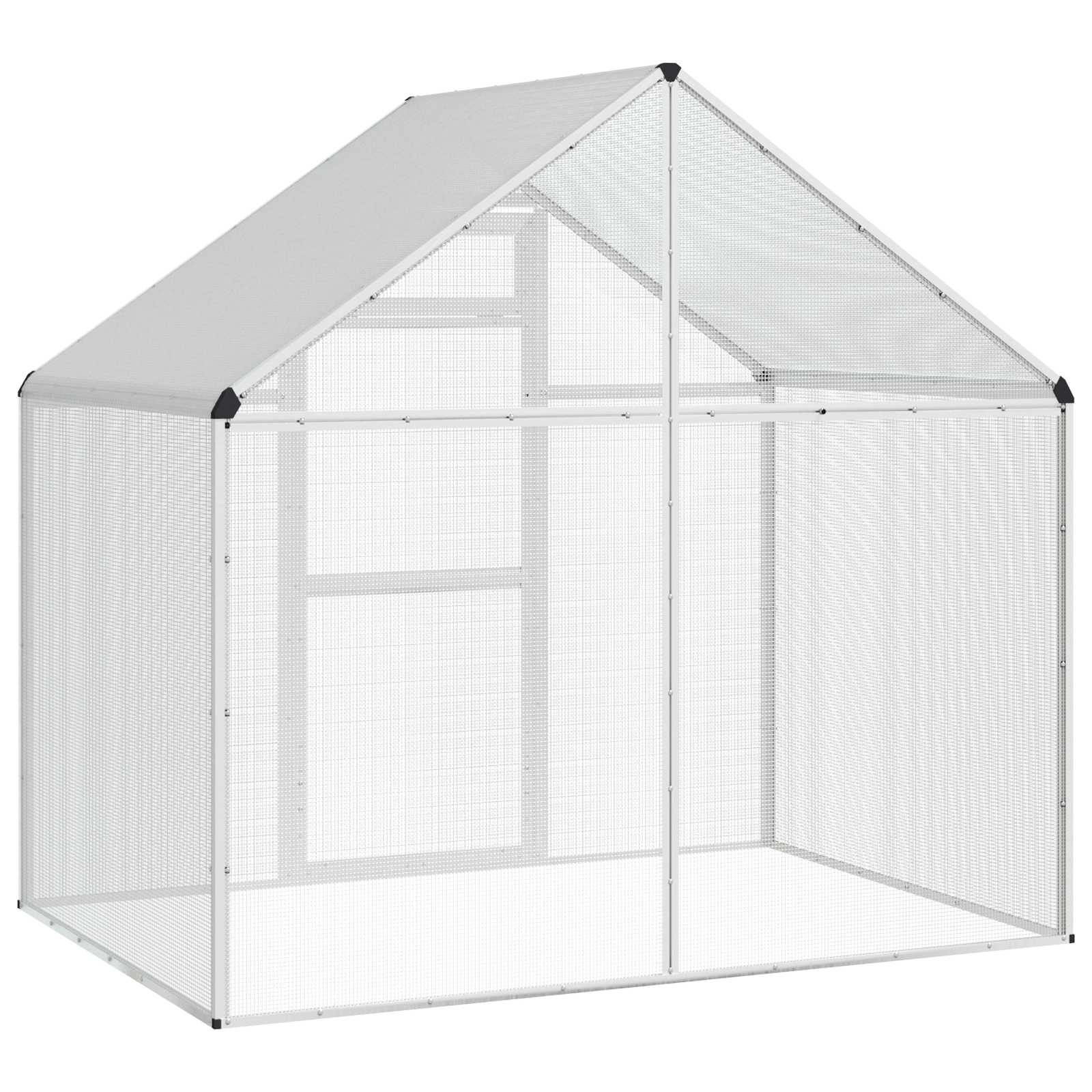 Vogelkooi Zilverkleurig 181,5 x 112 x 173,5 cm