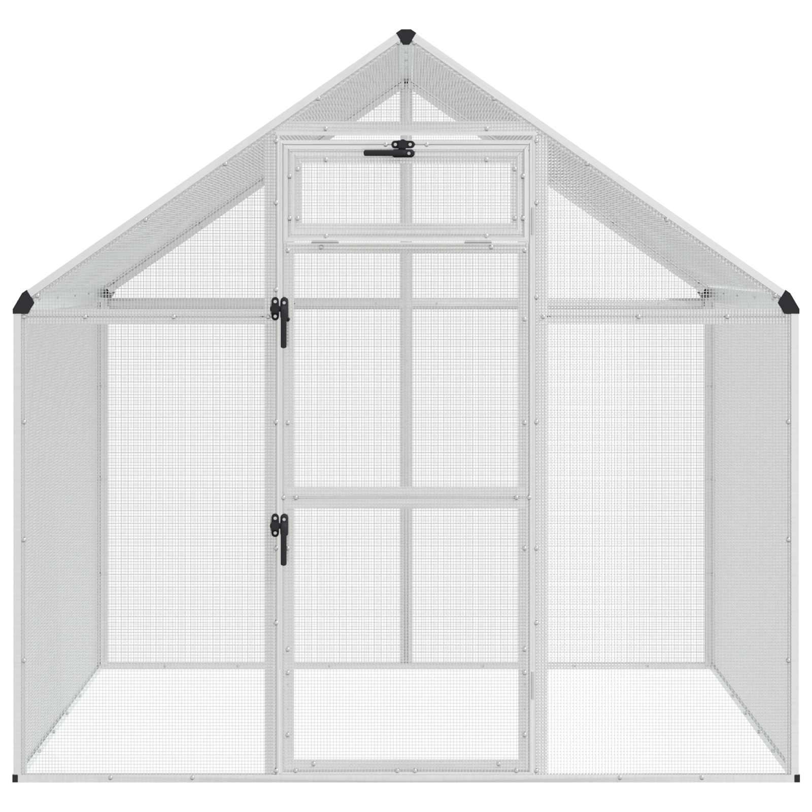 Vogelkooi Zilverkleurig 181,5 x 112 x 173,5 cm