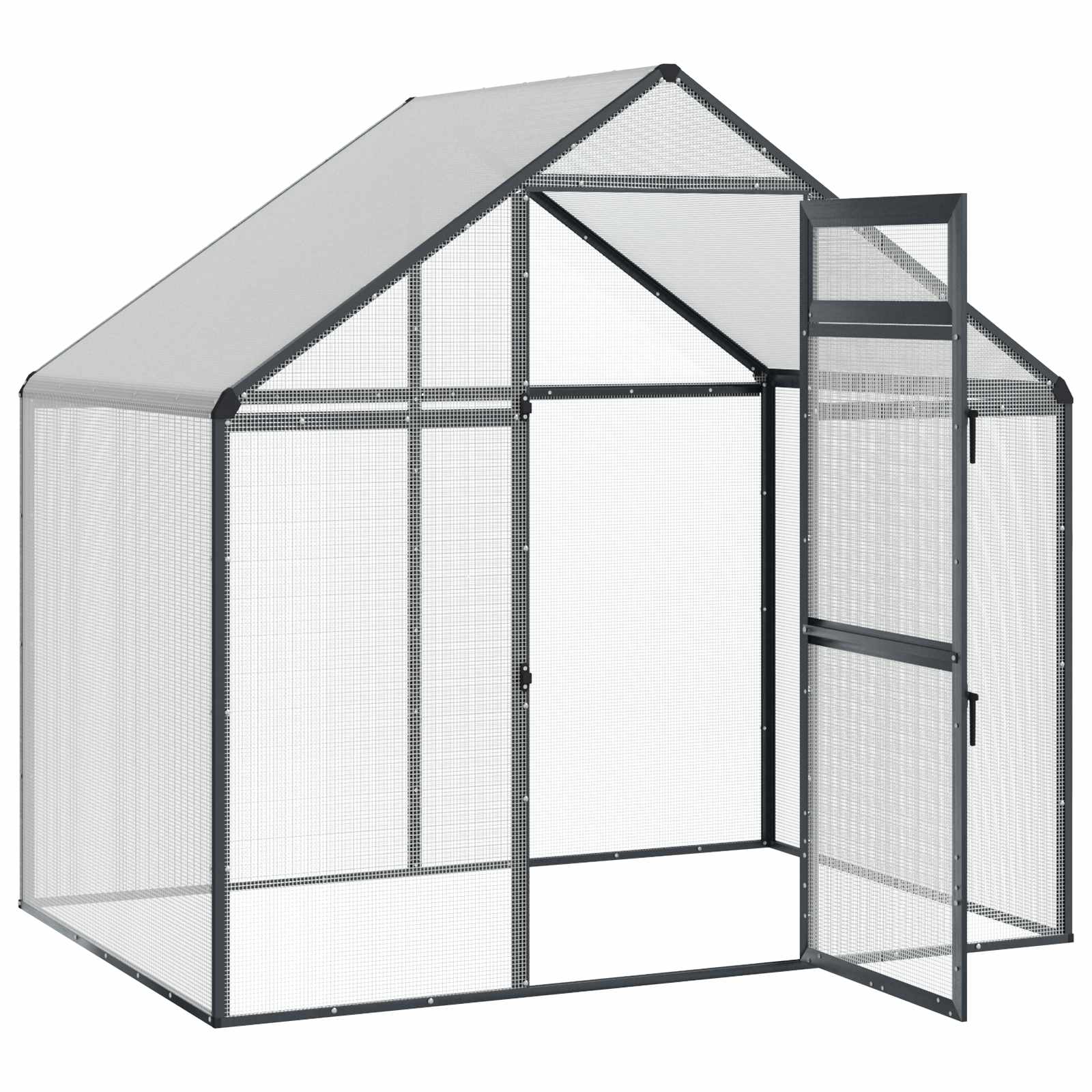 Vogelkooi Antracietkleurig 181,5 x 112 x 173,5 cm