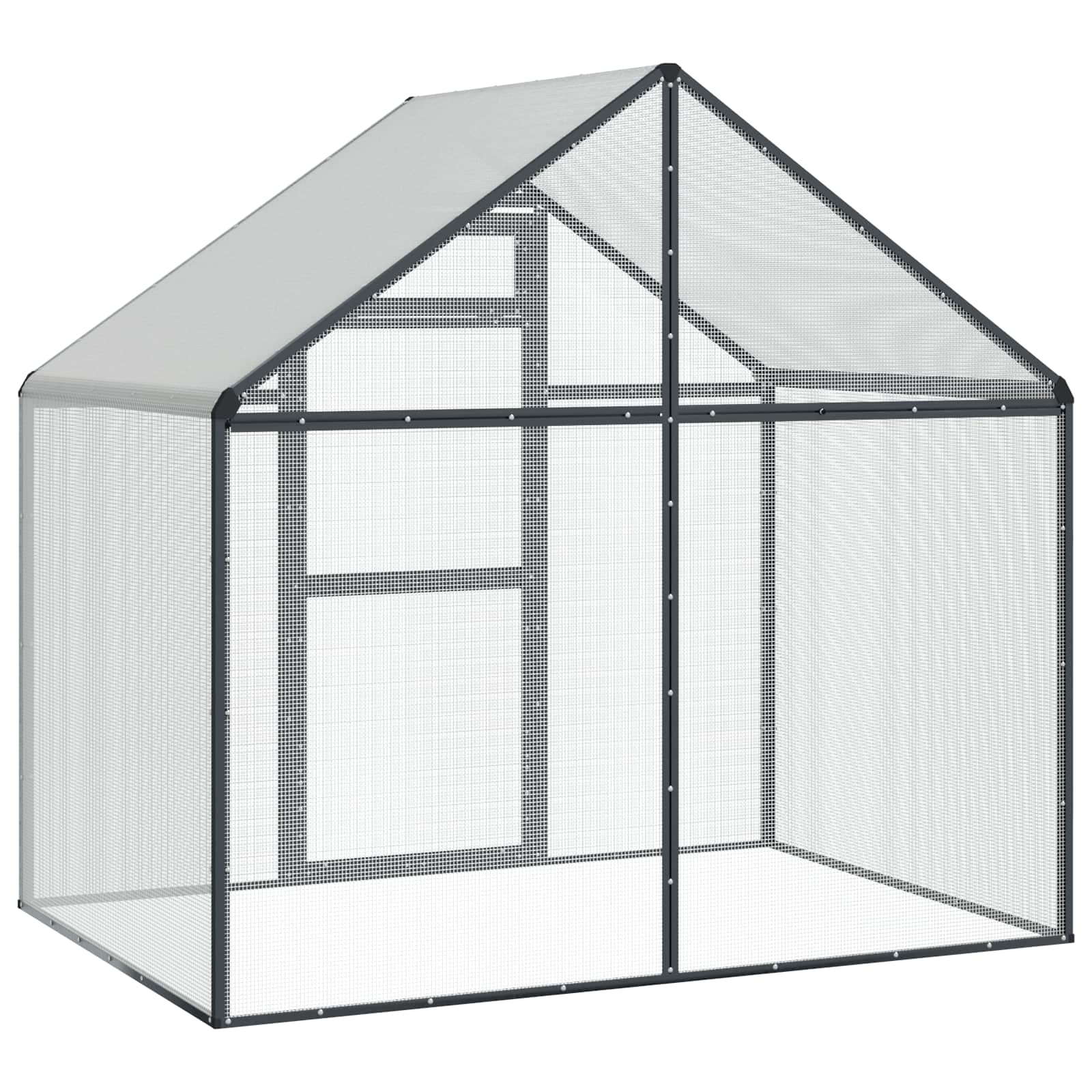 Vogelkooi Antracietkleurig 181,5 x 112 x 173,5 cm