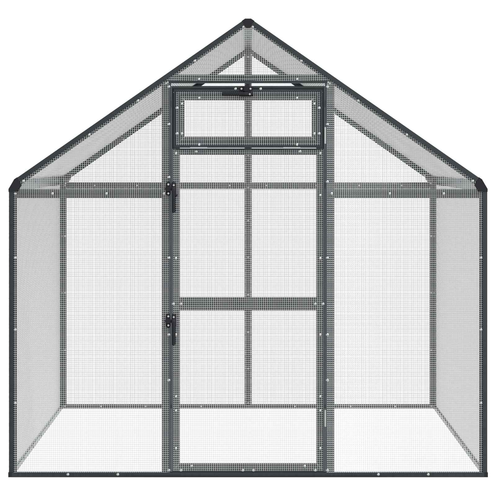 Vogelkooi Antracietkleurig 181,5 x 112 x 173,5 cm