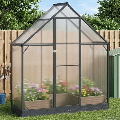 Tuin Serre met de deur Antracietkleurig 183,5 x 63,5 x 207 cm