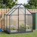 Tuin Serre met de deur Antracietkleurig 183,5 x 123 x 207 cm