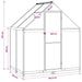 Tuin Serre met de deur Antracietkleurig 183,5 x 123 x 207 cm