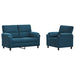 Bankstel 2 pcs Blauw fluweel