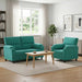 Bankstel 2 pcs Turquoise fluweel