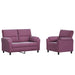 Bankstel 2 pcs Paars fluweel