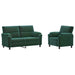 Bankstel 2 pcs Donkergroen fluweel