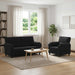 Bankstel 2 pcs Zwart fluweel