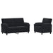 Bankstel 2 pcs Zwart fluweel