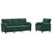 Bankstel 2 pcs Donkergroen fluweel