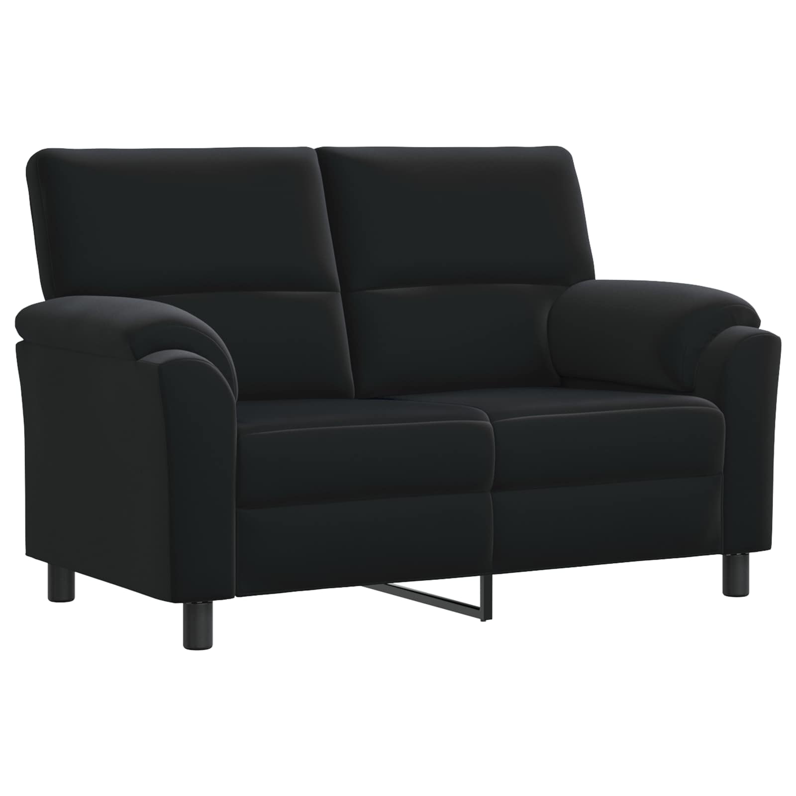 Bankstel 3 pcs Zwart fluweel