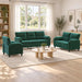 Bankstel 3 pcs Donkergroen fluweel
