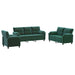 Bankstel 3 pcs Donkergroen fluweel