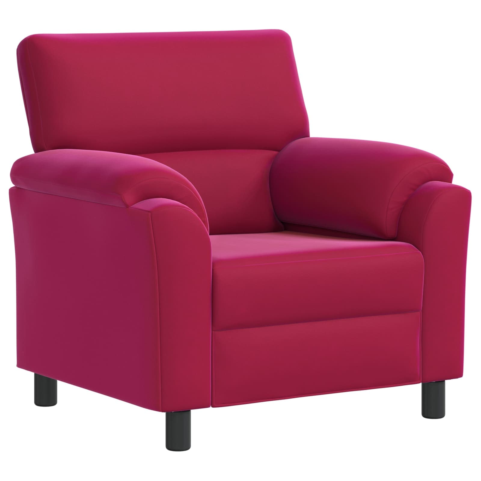 Bankstel 3 pcs Wijnrood fluweel