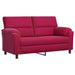 Bankstel 3 pcs Wijnrood fluweel